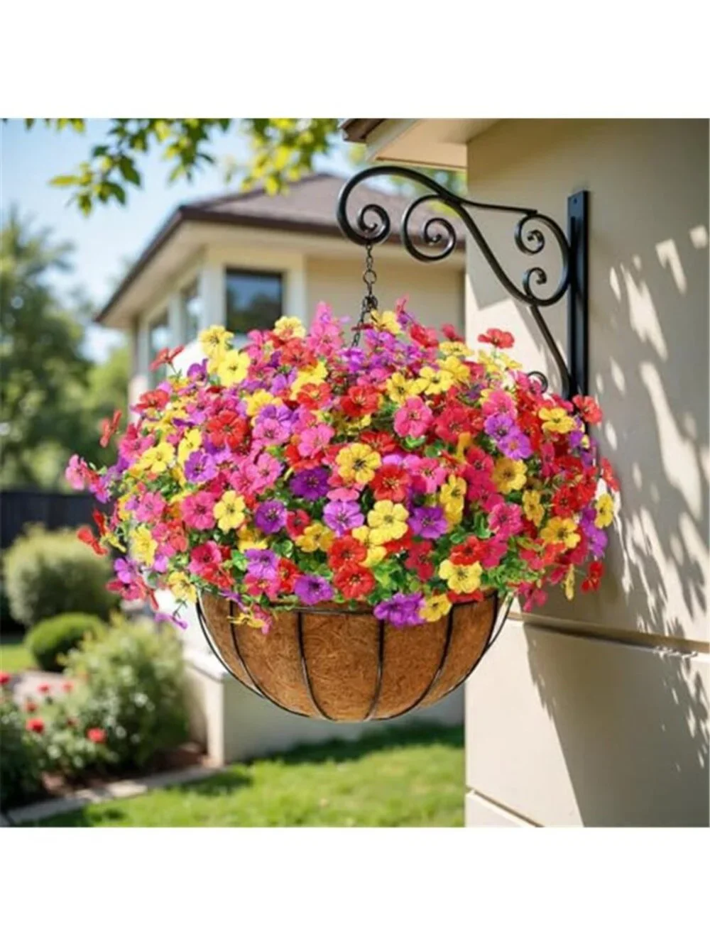 24 Bundles Artificial Daisy Flowers UV Resistant Silk Fake Plants Outdoor Decor